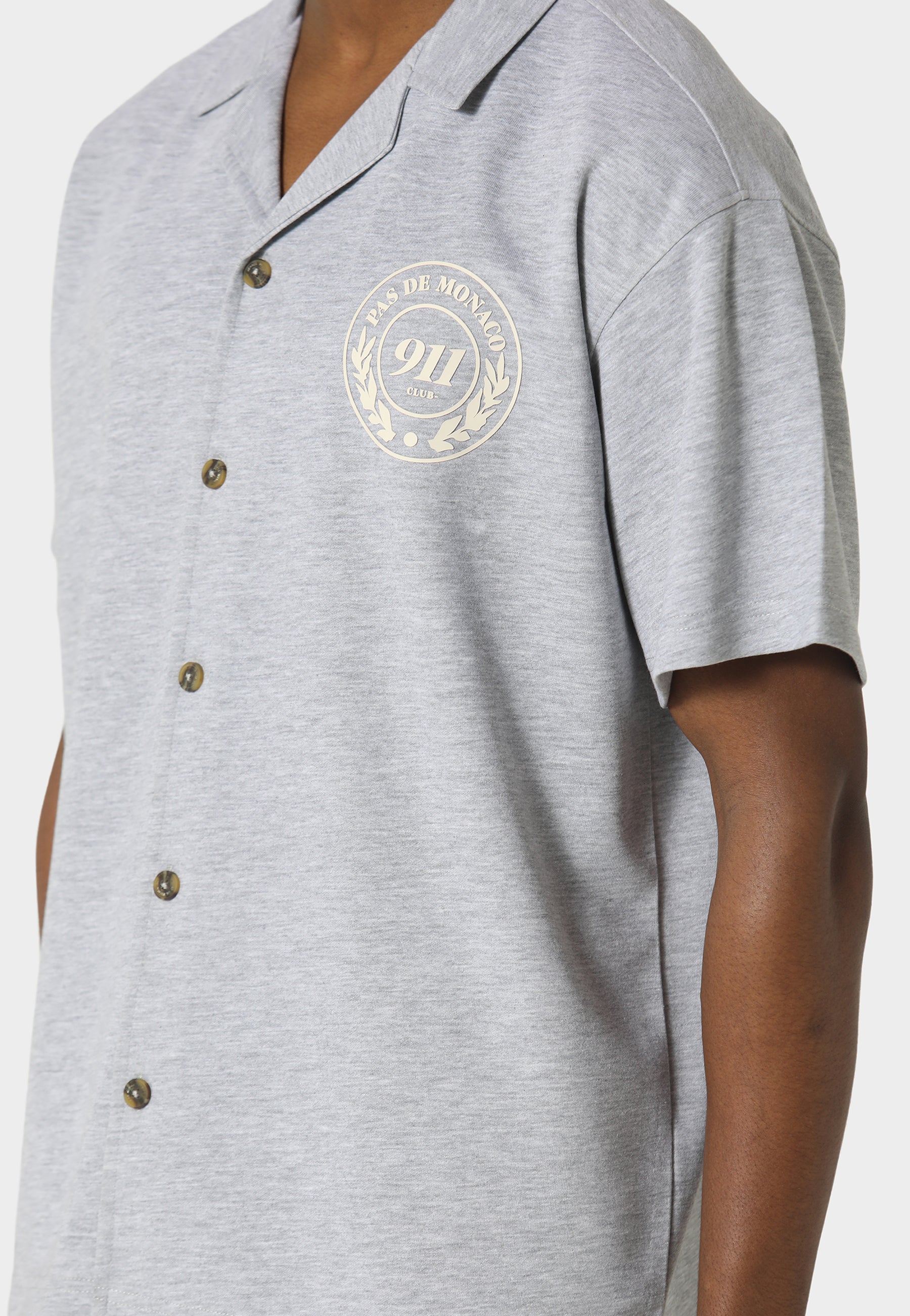 Pas De Monaco Carerra Line Marl Grey Shirt